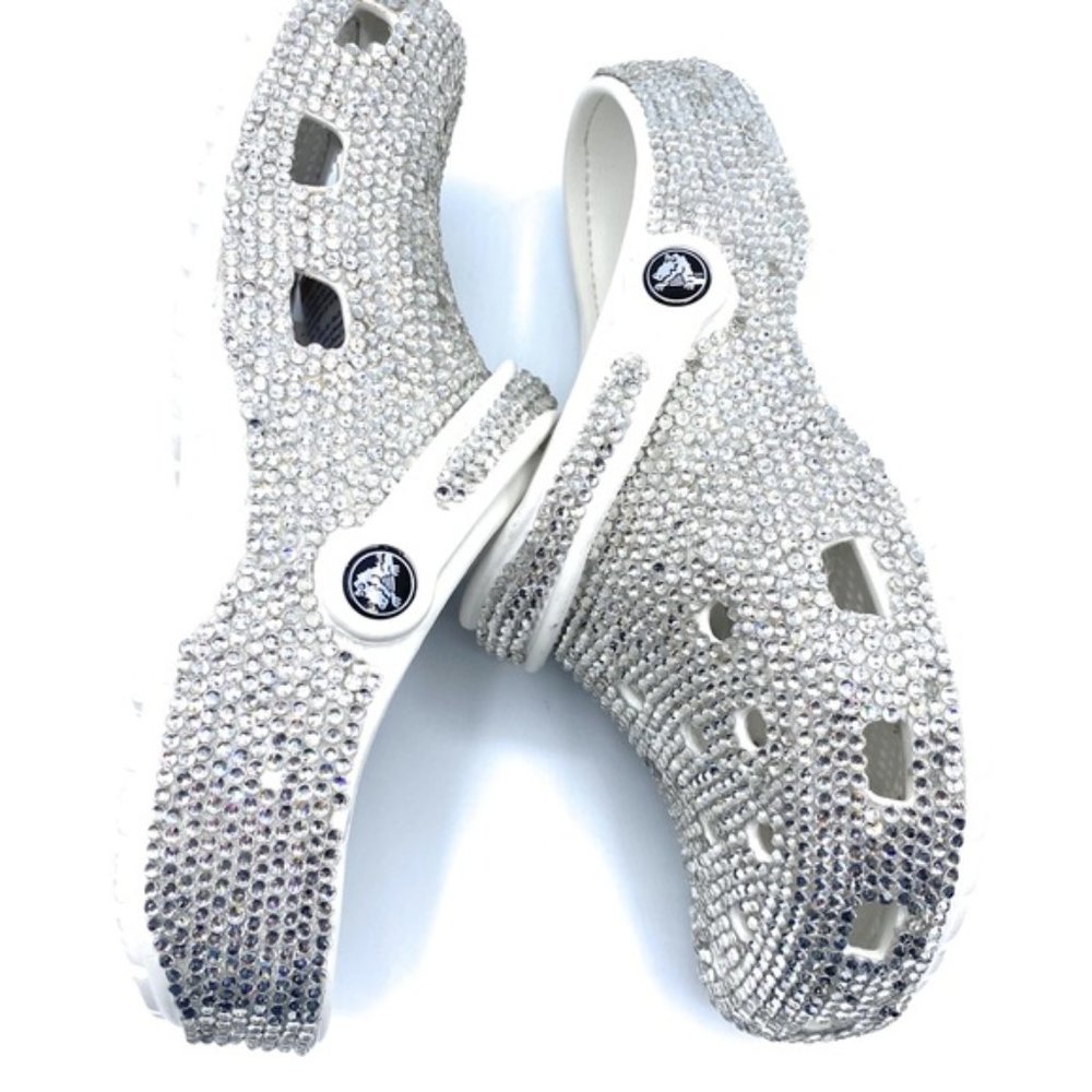 BLING Clear RHINESTONE Studded Clogs Adults - Picture 3 of 5